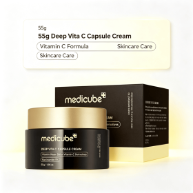 1.94oz Deep Vitamin C Capsule Face Cream, Glow Facial Moisturizer with Vitamin C Derivatives & 5% Niacinamide